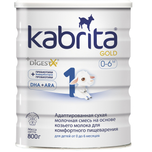 купити Адаптована суха молочна суміш Kabrita 1 Gold для комфортного травлення на основі козячого молока (для дітей від 0 до 6 місяців) 800 г (8716677007311)