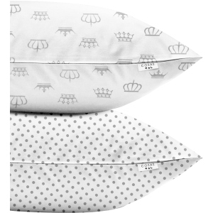 Набор наволочек Cosas Set Pillow Crown Dots Grey 50х70 2 шт (4822052023570) ТОП в Луцке