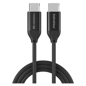 Кабель Promate ThunderLink-C20+ USB Type-C/USB Type-C 100W PD 1.5 м Black (thunderlink-c20+.black) лучшая модель в Луцке