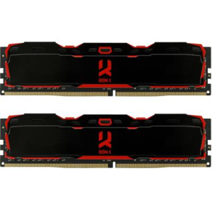 Модуль памяти для компьютера DDR4 16GB (2x8GB) 2666 MHz IRDM Black GOODRAM (IR-X2666D464L16S/16GDC) лучшая модель в Луцке