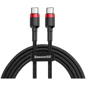 Кабель Baseus Cafule USB Type-C 3A 60W 1.0 м Black/Red (CATKLF-G91) в Луцке