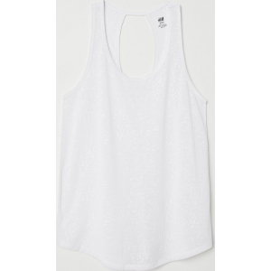 Майка спортивна H&amp;M Sport 0625316-8 XS Біла (2000001477076) краща модель в Луцьку