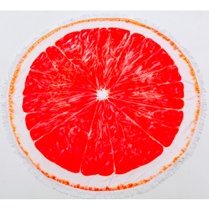 Пляжний рушник MirSon №5056 Summer Time Grapefruit 150x150 см краща модель в Луцьку