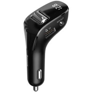FM-трансмиттер Baseus Streamer F40 Bluetooth FM Launcher 15W 2 USB (CCF40-01) лучшая модель в Луцке