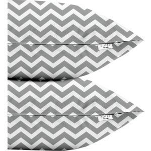 Набір наволочок Cosas Бязь Set Pillow ZigZag 40х60 см 2 шт Grey (4822052024874) ТОП в Луцьку