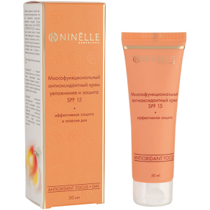 Крем Ninelle Barcelona Antioxidant Focus 25+ денний Зволоження та захист SPF-15 багатофункціональний 50 мл (8435328113460) краща модель в Луцьку