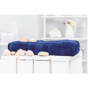 Банное полотенце MirSon №5003 SoftNess Darkblue 70x140 см (2200003182170) ТОП в Луцке