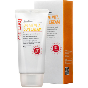 Крем солнцезащитный FarmStay DR-V8 Vita Sun Cream SPF 50 + PA + + + витаминизированный 70 г (8809297386796/8809426958047) ТОП в Луцке