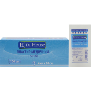 Пластир медичний тканинний H Dr. House 4 см х 10 см (5060384392158) рейтинг