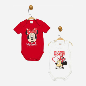 Боді Disney Minni Mouse MN17359 74-80 см 2 шт Біло-червоне (8691109875792) краща модель в Луцьку