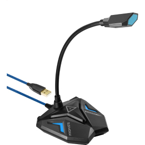 Мікрофон Promate Streamer LED, USB Blue (streamer.blue) в Луцьку