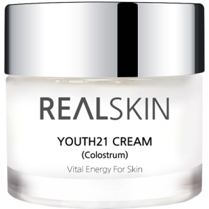 Крем для обличчя Real Skin Освітлення/Колострум Youth 21 Cream Colostrum 50 г (8809280350599) краща модель в Луцьку