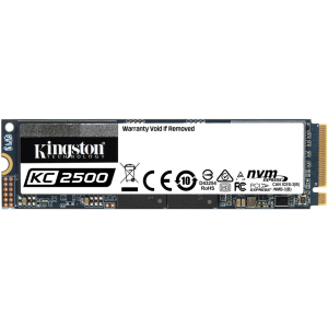 Kingston KC2500 1 ТБ NVMe M.2 2280 PCIe 3.0 x4 3D NAND TLC (SKC2500M8/1000G) ТОП в Луцьку