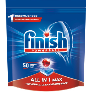 Таблетки для посудомийних машин FINISH All in 1 Max 50 шт (5900627062359/5997321733524) в Луцьку