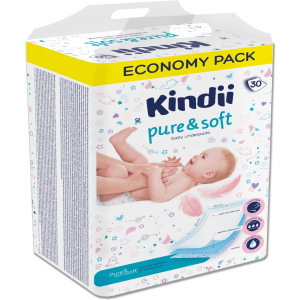 Одноразові пелюшки для дітей Kindii Pure & Soft 60х40 30 шт (5900095032304) ТОП в Луцьку