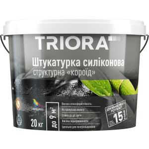 Штукатурка силиконовая TRIORA "короед" 1-1.5 мм 20 кг (4823048022393) лучшая модель в Луцке