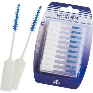 Безметалловые межзубные щетки Dr. Wild Emoform Brush'n clean XL с фторидом натрия 20 шт (7611841139809) (11.4506) лучшая модель в Луцке