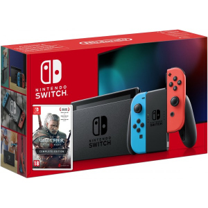 Nintendo Switch Neon Blue-Red (Upgraded version) + Игра The Witcher 3: Wild Hunt Complete Edition (русская версия) ТОП в Луцке