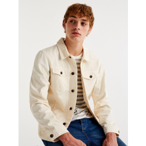 Джинсовая куртка Pull & Bear 5714/542/251-ABAK L Молочная (05714542251046) ТОП в Луцке