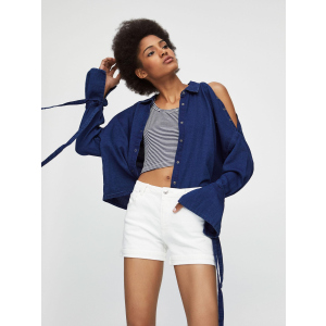 Шорты джинсовые Pull & Bear 5694/300/250-ABAK 34 Молочные (DD3000003278991) лучшая модель в Луцке