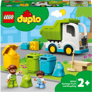 Конструктор LEGO DUPLO Мусоровоз и контейнеры для раздельного сбора мусора 19 деталей (10945) в Луцке