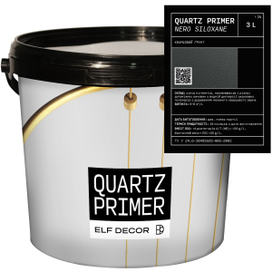 Кварцова ґрунтовка Elf Decor QUARTZ PRIMER Nero 3 л Темно-графітова (mbaQPnero_3) в Луцьку