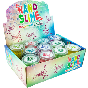 Упаковка песочных слаймов Nano slime 12 шт х 150 г (71834) (4820220561480) лучшая модель в Луцке