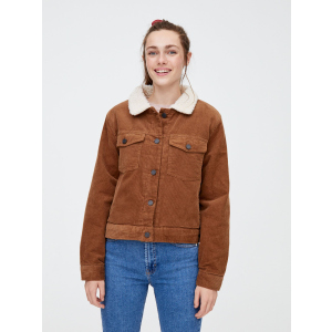 Куртка вельветовая Pull & Bear 9714/376/716 S Коралловая (09714376716021) ТОП в Луцке