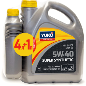 хороша модель Моторна олія Yuko Super Synthetic 5W-40 4 л + 1 л (4820070244861_stock)