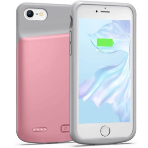 хорошая модель Чехол зарядка iBattery для iPhone 6/6s/7/8 6000 mAh rose