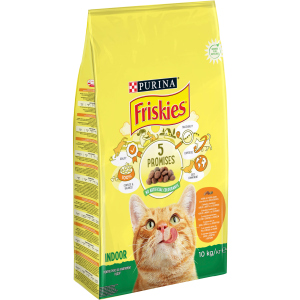 Сухий корм для домашніх кішок Purina Friskies Indoor з куркою та овочами 10 кг (3222270195980) краща модель в Луцьку