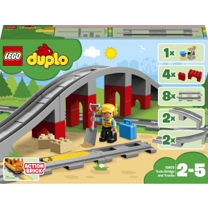 Конструктор LEGO DUPLO Town Железнодорожный мост 26 деталей (10872) (5702016117240) лучшая модель в Луцке