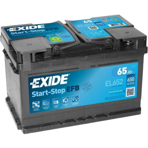 Автомобільний акумулятор Exide Start-Stop EFB 65 А·год Єв (-/+) Euro (650EN) (EL652) ТОП в Луцьку