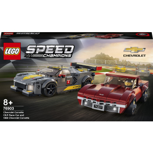 купить Конструктор LEGO Speed Champions Chevrolet Corvette C8.R Race Car and 1968 Chevrolet Corvette 512 деталей (76903)