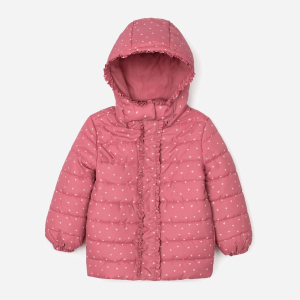 Демисезонная куртка-пуховик Zippy Hooded Placke 3103253101 138 см Darkpink (5602156799217) лучшая модель в Луцке