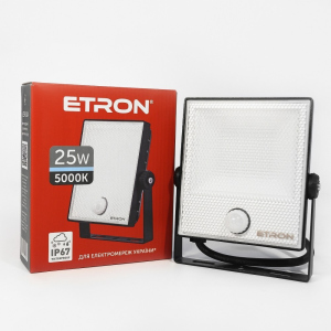 Прожектор світлодіодний ETRON Spotlight Power 1-ESP-224 25W 5000K з датчиком руху надійний