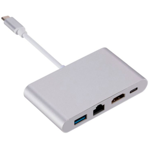 хорошая модель Адаптер Dynamode Multiport USB3.1 Type-C to HDMI / RJ-45 / USB 3.0 / USB Type-C, разрешение до 4K HD -3840x2160 (Multiport USB 3.1 Type-C to HDMI-RJ45)