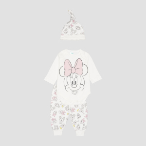 Комплект (боди + штанишки + шапочка) Disney Minnie Mouse MN16079 80-86 см Белый (8691109822437) надежный