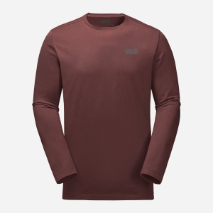 Чоловічий лонгслів Jack Wolfskin Essential Longsleeve Men 1806041-2185 L Бордовий (4060477957364) ТОП в Луцьку