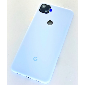 Задняя крышка Google Pixel 4a, голубая, Barely Blue, оригинал (Китай) + стекло камеры High Copy лучшая модель в Луцке