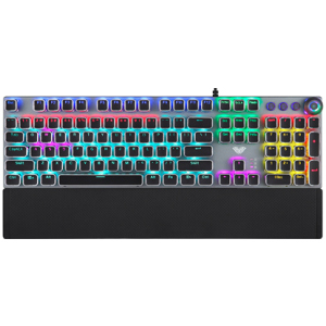 Клавіатура провідна Aula Fireshock V5 Mechanical Wired Keyboard Red Switch USB (6948391240602) краща модель в Луцьку