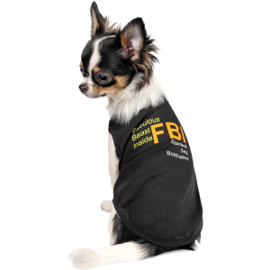 Борцовка для собак Pet Fashion "FBI" XS Чорна (4823082420209) краща модель в Луцьку