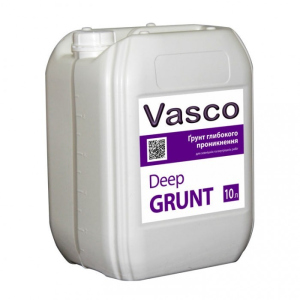 Грунтовка Vasco Deep Grunt ( Васко Дип Грунт ) 10 л акриловая, глубокого проникновения, для интерьеров и фасадов рейтинг