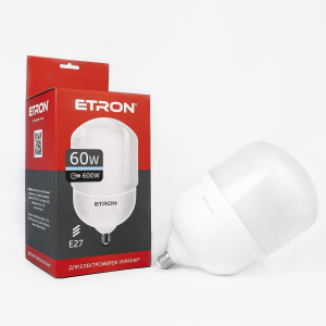 LED лампа ETRON High Power 1-EHP-306 T160 60W 6500K 220V E27 лучшая модель в Луцке