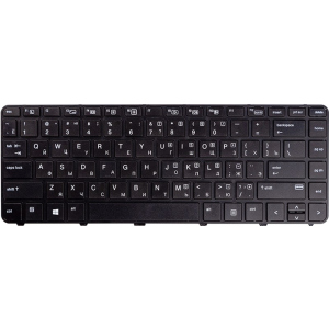 Клавиатура для ноутбука PowerPlant HP Probook 430 G3, 440 G3 Черная, Черная фрейм (KB310751) лучшая модель в Луцке