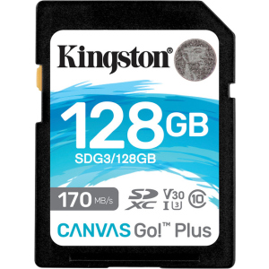 Kingston SDXC 128 ГБ Canvas Go! Plus Class 10 UHS-I U3 V30 (SDG3/128 ГБ) в Луцьку