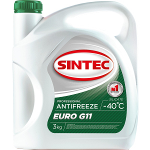 Антифриз Sintec Euro G11 -40°C 3 кг Зелений (990465) краща модель в Луцьку