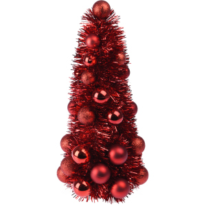 Штучна ялинка Christmas Decoration 15x15x33 см Червона (ACS200520) ТОП в Луцьку