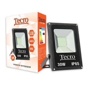 Прожектор светодиодный Tecro TL-FL-30B LED 30Вт 2100Лм 6400К холодный свет (TL-FL-30B) ТОП в Луцке