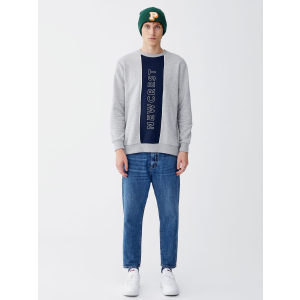 Свитшот Pull & Bear XAZ226111JSMF L Серый с темно-синим (DD8000004572925)